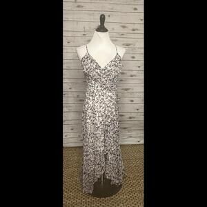 Express romantic floral V-neck spaghetti strap ruffle maxi sundress Size Small